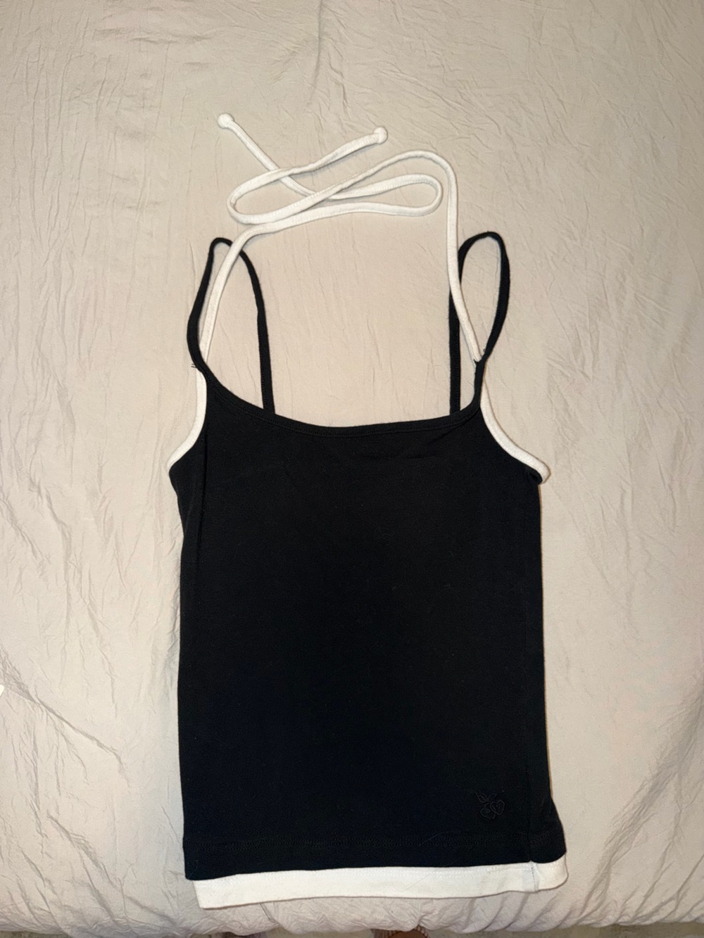 Urban Outfitters Black Tank with White Contrast Trim